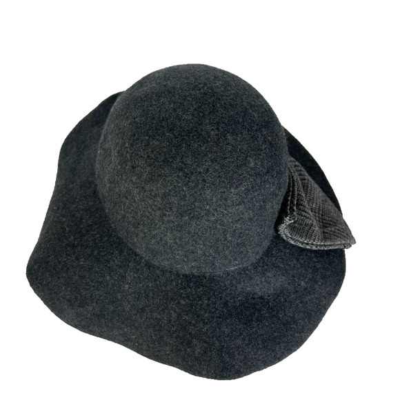 Nordstrom Womens Wool Felt Floppy Hat With Tweed Bow Made Italy Classic OS main image 10